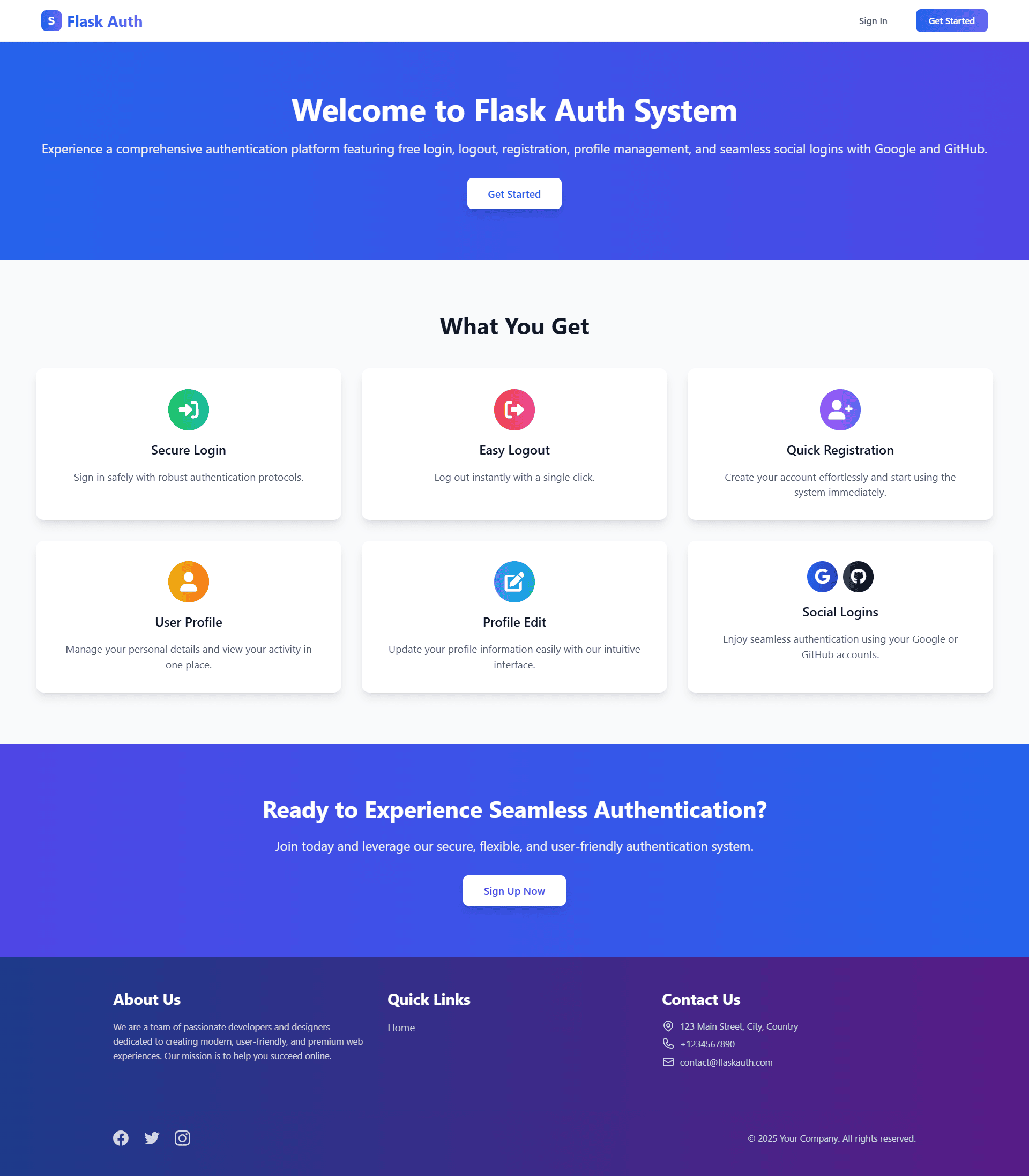 Home Page Without Login