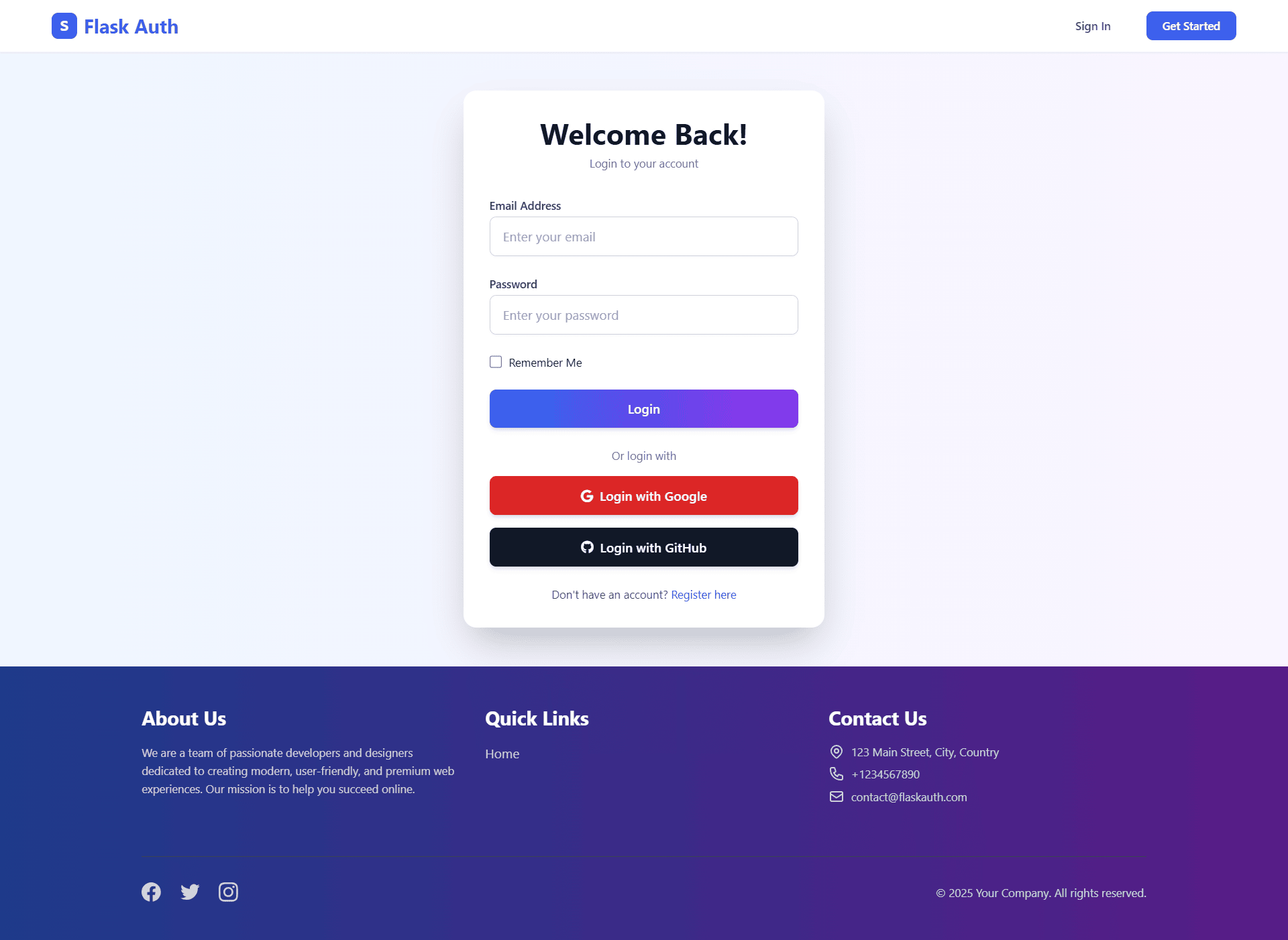 Login Page