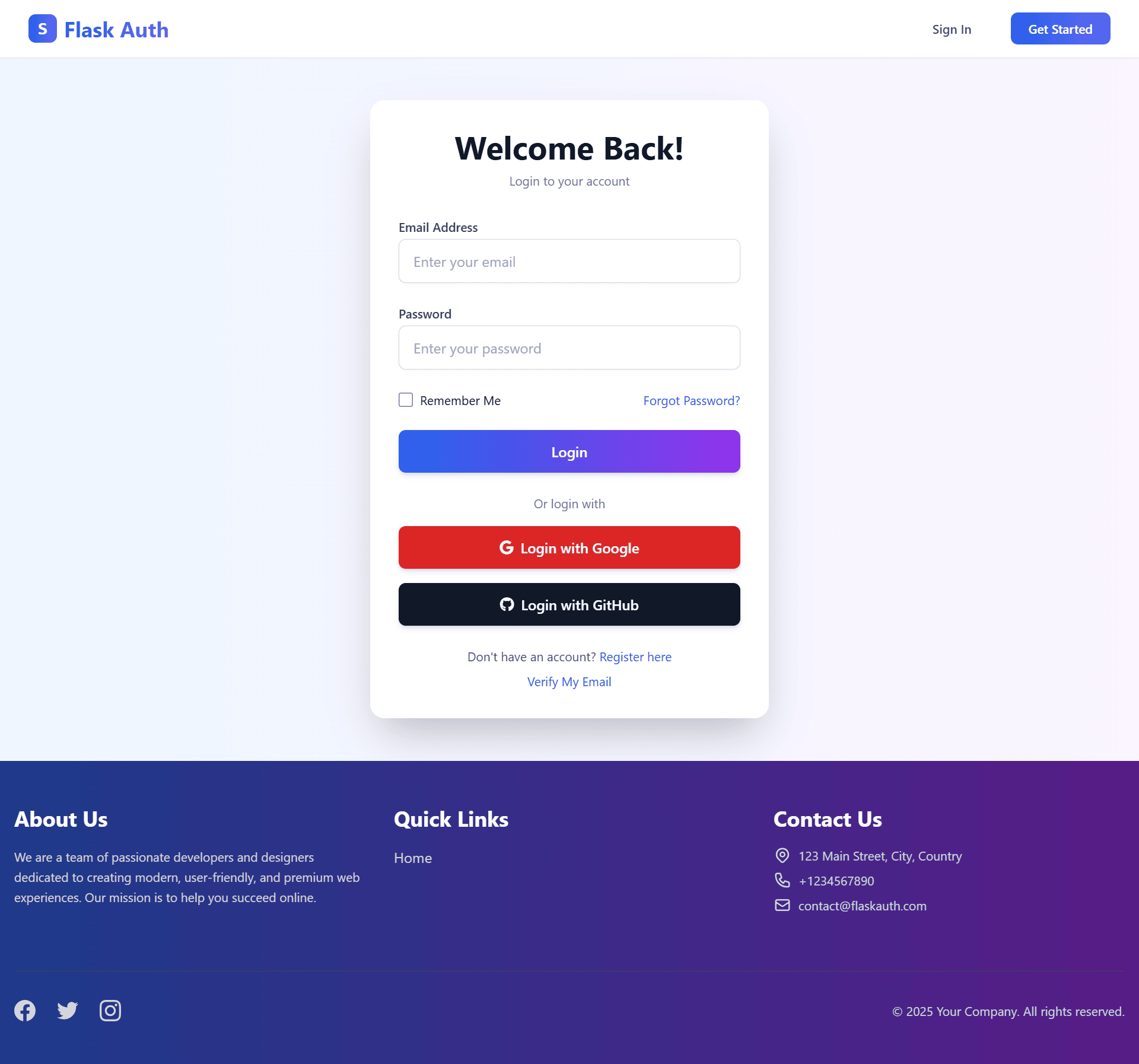 Login Page
