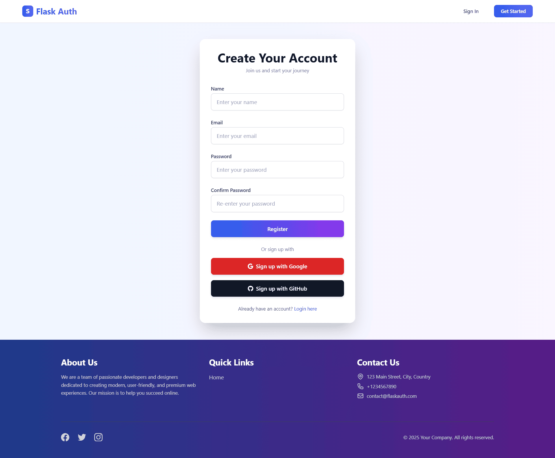 Register Page
