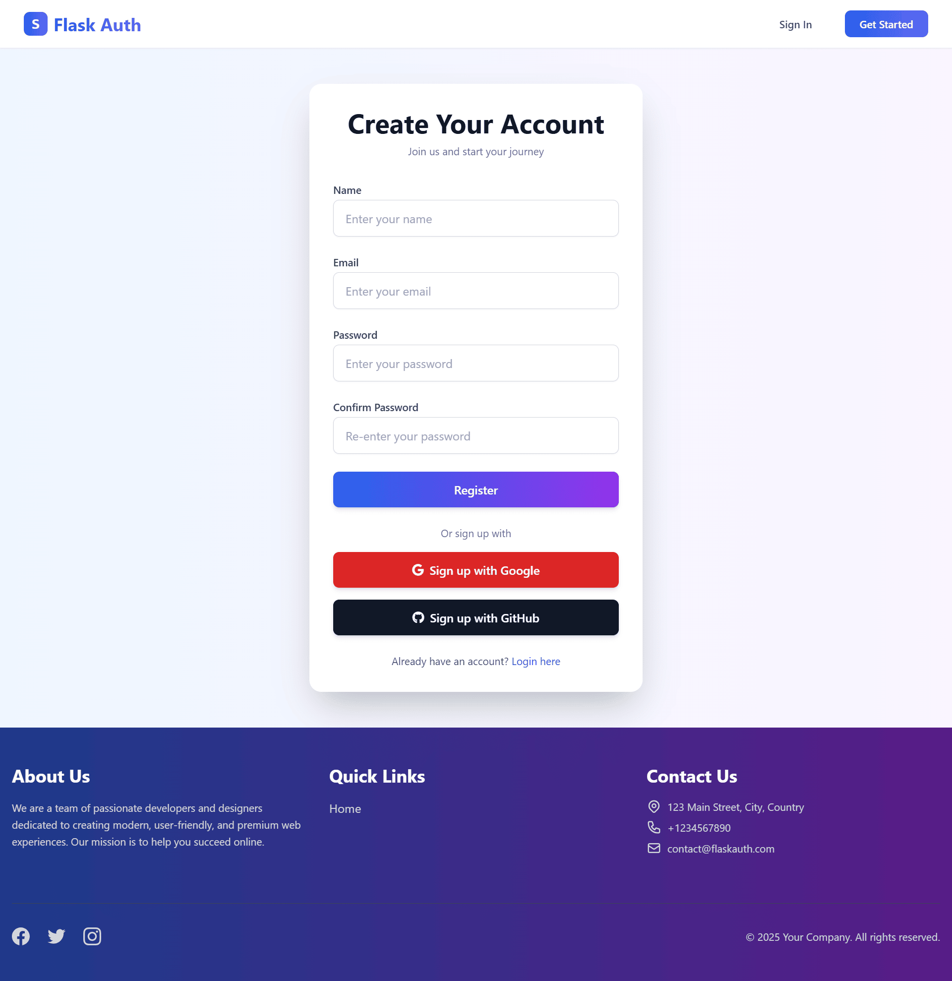 Register Page
