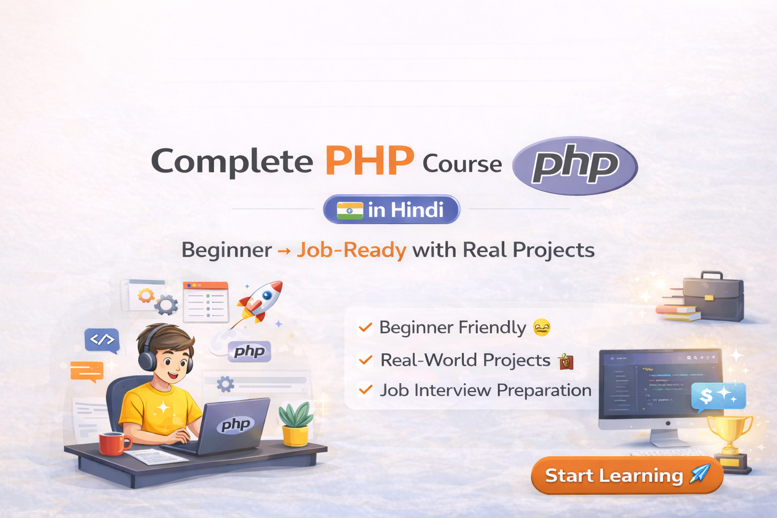 Complete PHP Course in Hindi – Beginner to Job-Ready with Real Projects
