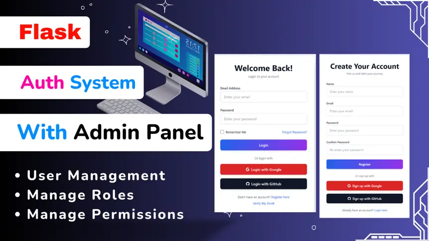 Flask Authentication System with Admin Panel - Kritim Yantra