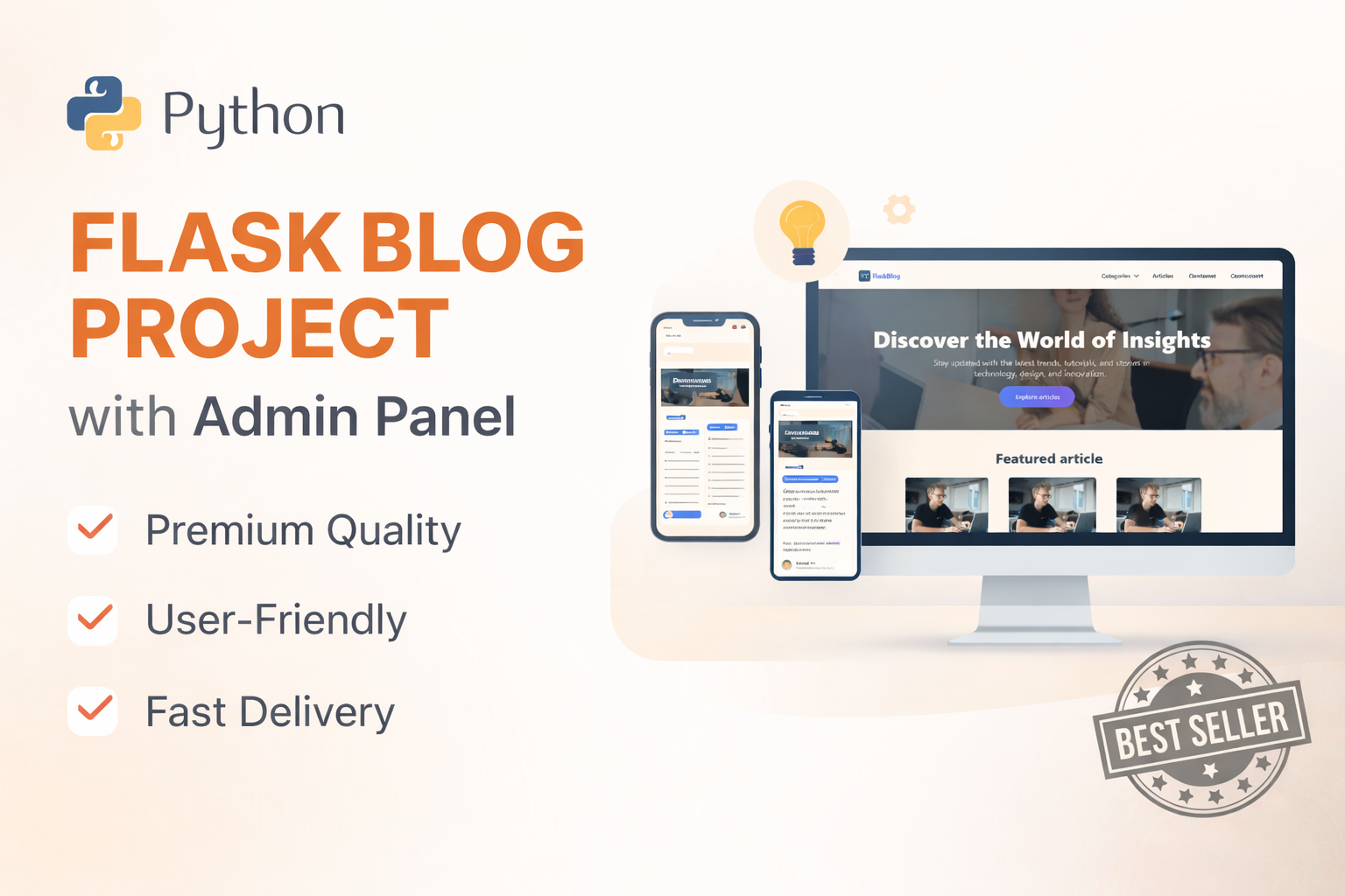 Python Flask Blog Project with Admin Panel